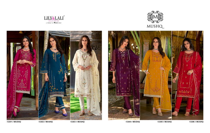 Mushq By Lily And Lali Embroidery Readymade Suits Catalog